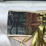 Vintage Tapestry Back Lace-up Corset Belt, "Riviera” Pattern