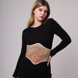 NEW Vintage Tapestry Back Lace-up Corset Belt, “Sunrise in Mountains” pattern, Size M (US 4-10)