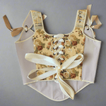 Lace - up Vintage Tapestry Corset Top, “Antlersong” - Stashe