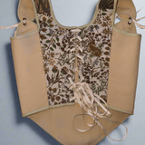 Lace - up Vintage Tapestry Corset Top, "Country Pond” Pattern - Stashe