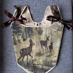 Lace - up Vintage Tapestry Corset Top, "Deer” Pattern - Stashe