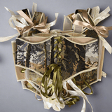 Lace - up Vintage Tapestry Corset Top, “Meadowlight” - Stashe