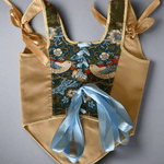 Lace - up Vintage Tapestry Corset Top, "Palm Trees” Pattern - Stashe