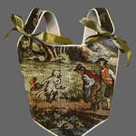 Lace - up Vintage Tapestry Corset Top, "Puss in Boots” Pattern - Stashe