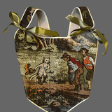 Lace - up Vintage Tapestry Corset Top, "Puss in Boots” Pattern - Stashe