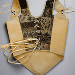 Lace - up Vintage Tapestry Corset Top, "Stag in Woods” Pattern - Stashe