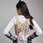 Lace - up Vintage Tapestry Corset Top, "Stag Majesty” Pattern - Stashe