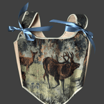 Lace - up Vintage Tapestry Corset Top, "Stag” Pattern - Stashe