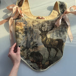 Lace - up Vintage Tapestry Corset Top, "Stag” Pattern - Stashe