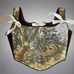 Lace - up Vintage Tapestry Corset Top, “Wildbriar” - Stashe