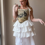 Long Gloves, "Eyes” in White - Stashe