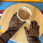 Long Gloves, “Pearls” in Black - Stashe