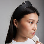 Pointed Tiara Headband with 2 Rings, Black - Stashe