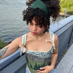 Pointed Tiara Headband with 2 Rings, Emerald - Stashe
