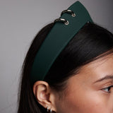 Pointed Tiara Headband with 2 Rings, Emerald - Stashe