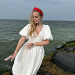 Pointed Tiara Headband with 2 Rings, Red - Stashe