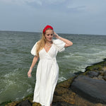 Pointed Tiara Headband with 2 Rings, Red - Stashe