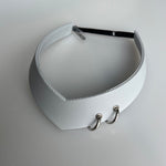 Pointed Tiara Headband with 2 Rings, White - Stashe