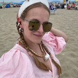 Pointed Tiara Headband with 2 Rings, White - Stashe
