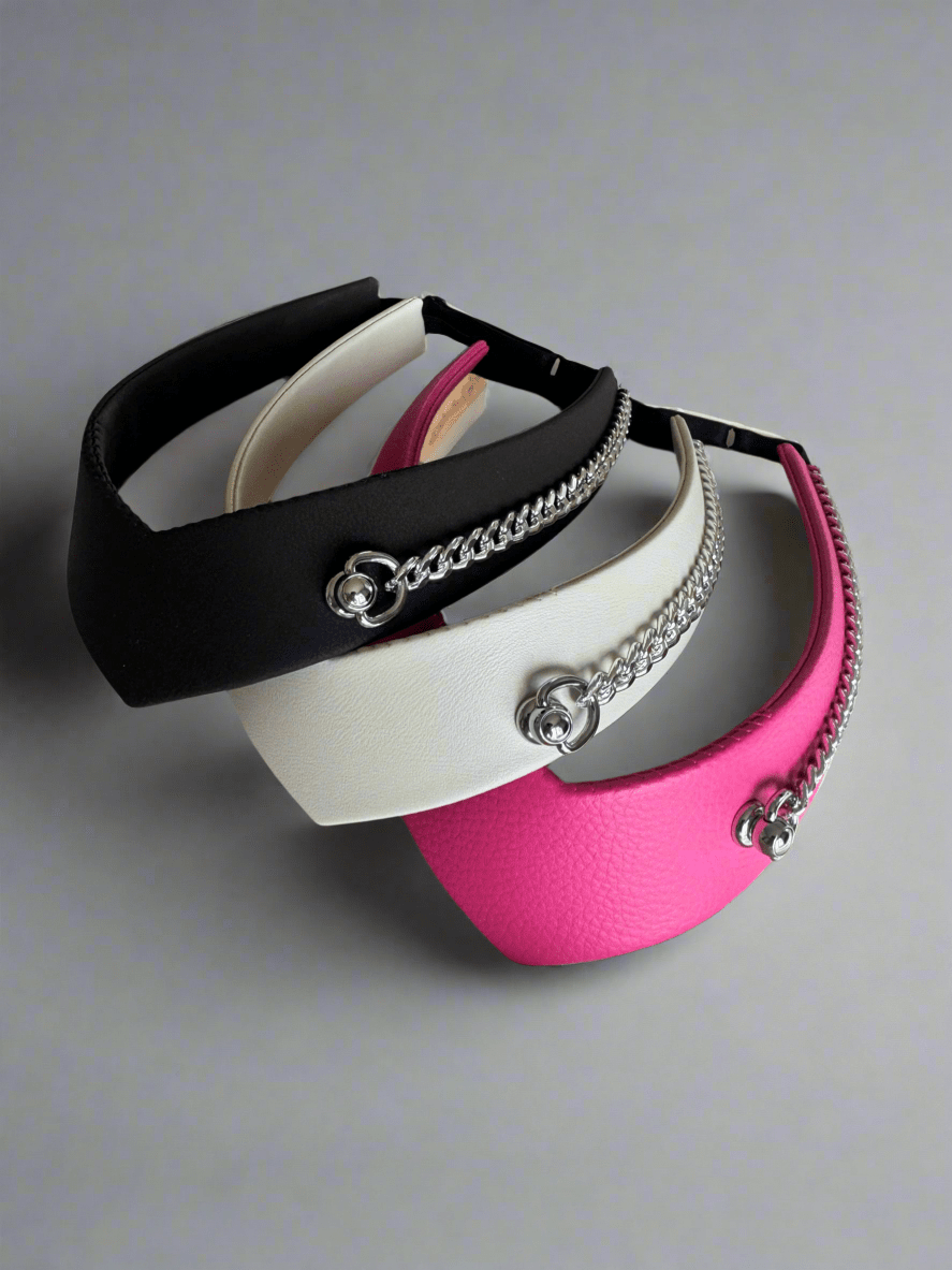 Pointed Tiara Headband with Massive Chain, Dark Chocolate - Stashe