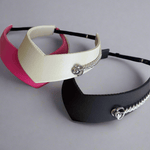 Pointed Tiara Headband with Massive Chain, Ivory - Stashe