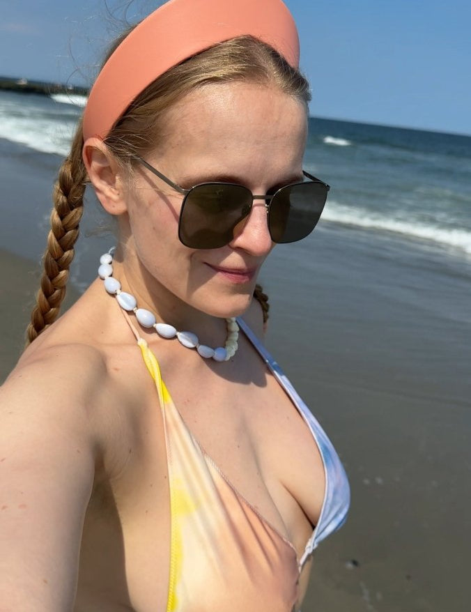 Round Tiara Headband, Coral - Stashe