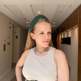 Round Tiara Headband, Emerald - Stashe
