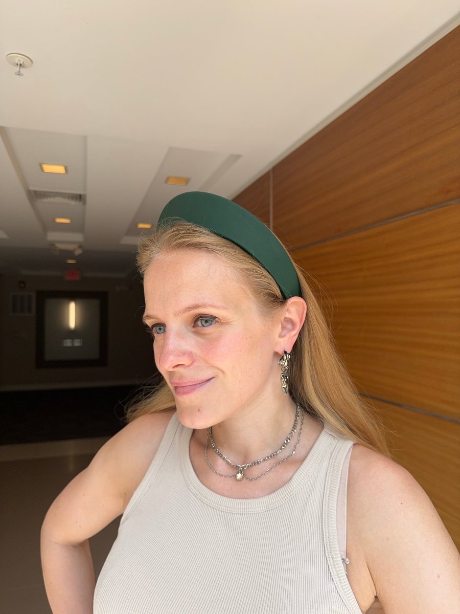 Round Tiara Headband, Emerald - Stashe