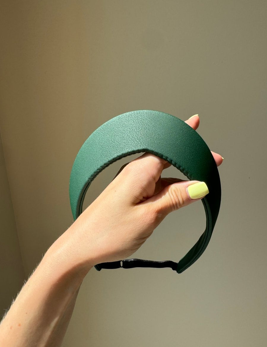 Round Tiara Headband, Emerald - Stashe