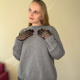 Short Gloves, "Moon & Snake" in Black - Stashe
