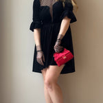 Short Gloves, "Polka Dot” in Black - Stashe