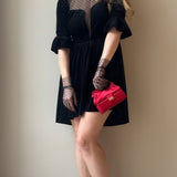 Short Gloves, "Polka Dot” in Black - Stashe