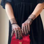 Short Gloves, "Polka Dot” in Black - Stashe