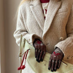 Short Gloves, "Tarot" in Black - Stashe