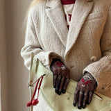 Short Gloves, "Tarot" in Black - Stashe