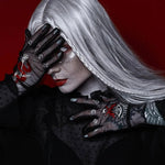 Short Gloves, "Tarot" in Black - Stashe