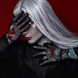 Short Gloves, "Tarot" in Black - Stashe