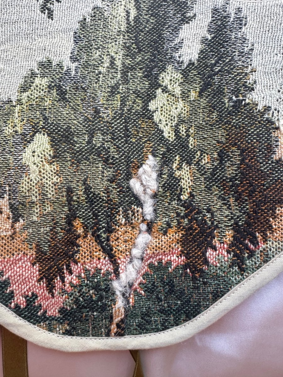 Vintage Tapestry Back Lace - up Corset Belt, “Birchglade” - Stashe