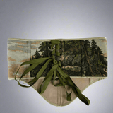 Vintage Tapestry Back Lace - up Corset Belt, "Elk” pattern - Stashe