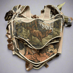 Vintage Tapestry Back Lace - up Corset Belt, "Elk” pattern - Stashe