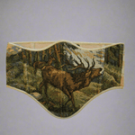 Vintage Tapestry Back Lace - up Corset Belt, "Elk” pattern - Stashe