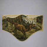 Vintage Tapestry Back Lace - up Corset Belt, "Elk” pattern - Stashe