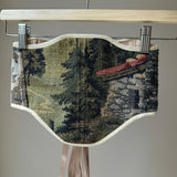 Vintage Tapestry Back Lace - up Corset Belt, "Stone House” pattern - Stashe