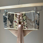 Vintage Tapestry Back Lace - up Corset Belt, "Stone House” pattern - Stashe