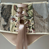 Vintage Tapestry Back Lace - up Corset Belt, "Stone House” pattern - Stashe