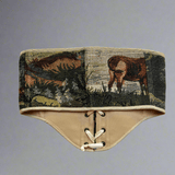 Vintage Tapestry Front Lace - up Corset Belt, “Brushline” - Stashe