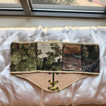 Vintage Tapestry Front Lace - up Corset Belt, "Camwood” - Stashe