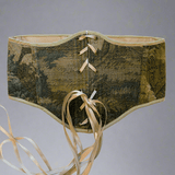 Vintage Tapestry Front Lace - up Corset Belt, “Forest Haven” pattern - Stashe