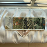 Vintage Tapestry Front Lace - up Corset Belt, "Sunlight in Wilderness” Pattern - Stashe