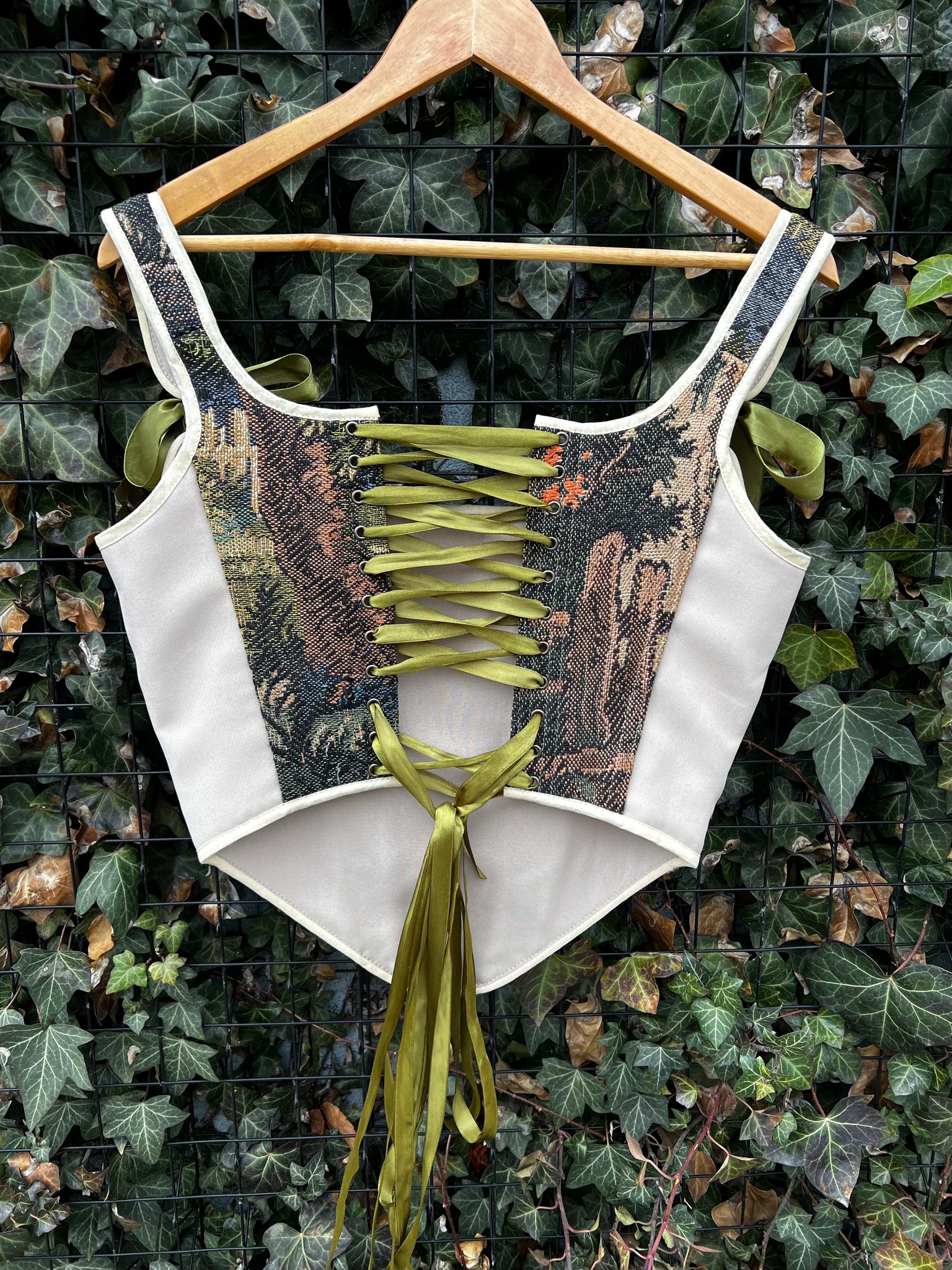 Women's Tapestry Corset Top | Vintage Tapestry Corset | Stashe